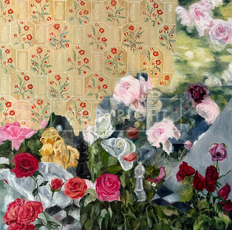 Queen Amongst The Roses SOLD  (Framed - white)